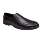 Pantofi barbati casual din piele naturala pe calapod lat Negru GKR1XN